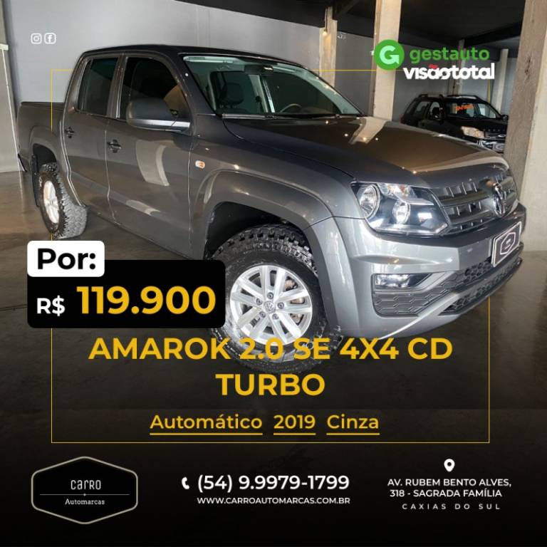 VOLKSWAGEN - AMAROK - 2019/2019 - Cinza - R$ 119.900,00