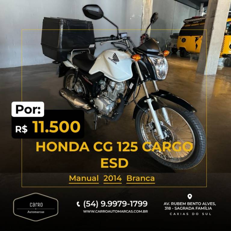 HONDA - CG 125 - 2014/2014 - Branca - R$ 10.900,00